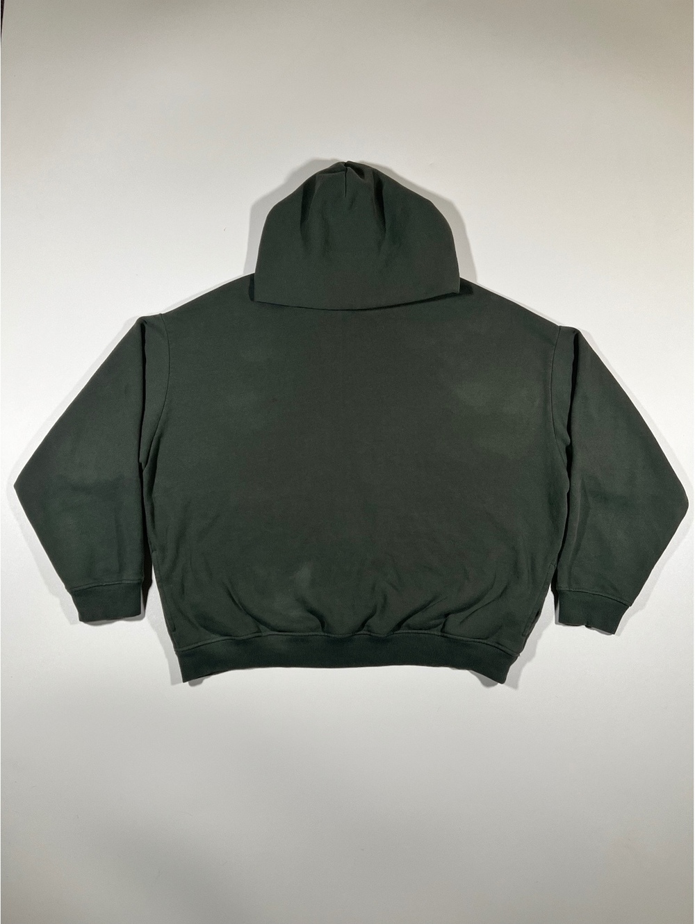 Lazy Sunday Blank Forest Green Cropped Boxy Hoodie Heavyweight Pullover Unisex